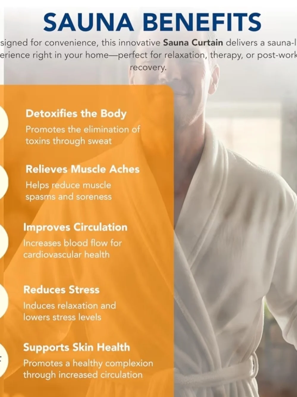 Removable Sauna Steam Curtain | for Steam Bath Detox & Spa Relaxation | Turn You